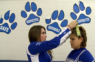 Cheerleaders at Somerworth High School