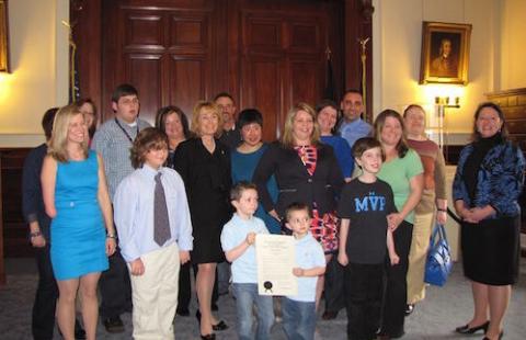 LEND Graduates with Governor Maggie Hassan atthe NH Autism Awareness Proclamation