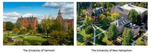 Images of UVM and UNH campuses
