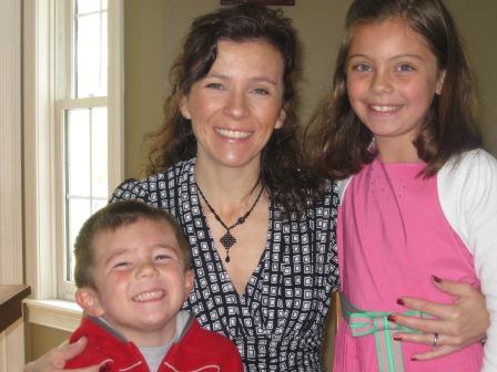 Caroline Arakelian and her children