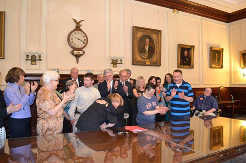 Signing SB-47 at the State House
