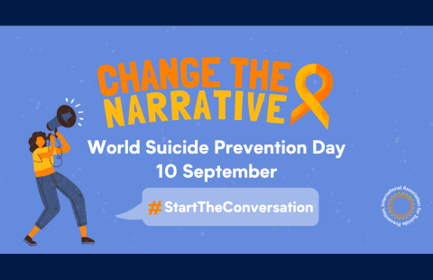 Graphic saying change the narrative, world suicide prevention day, september 10