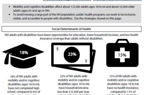 Screenshot of 2018 NH Disability & Public Health Report