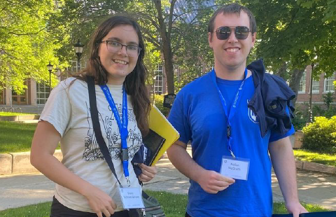 Incoming UNH-4U students Grace and Nolan at UNH Orientation Day on June 21st