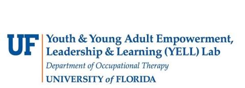 Logo for University of Florida Youth and Young Adult Empowerment, Leadership and Learning (YELL) Lab