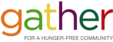 logo for Gather food pantry "for a hunger free community"